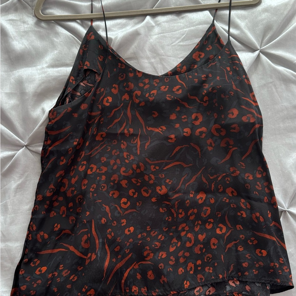 Nine West Black and Brown Leopard Print Camisole
